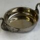 Art Deco silver-plated metal pocket emptier with swan decor