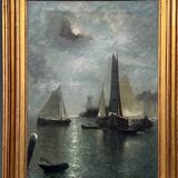 Louis Adolphe Jacobs (1859-1940). "Seascape".