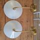 Pair of opaline wall lamps