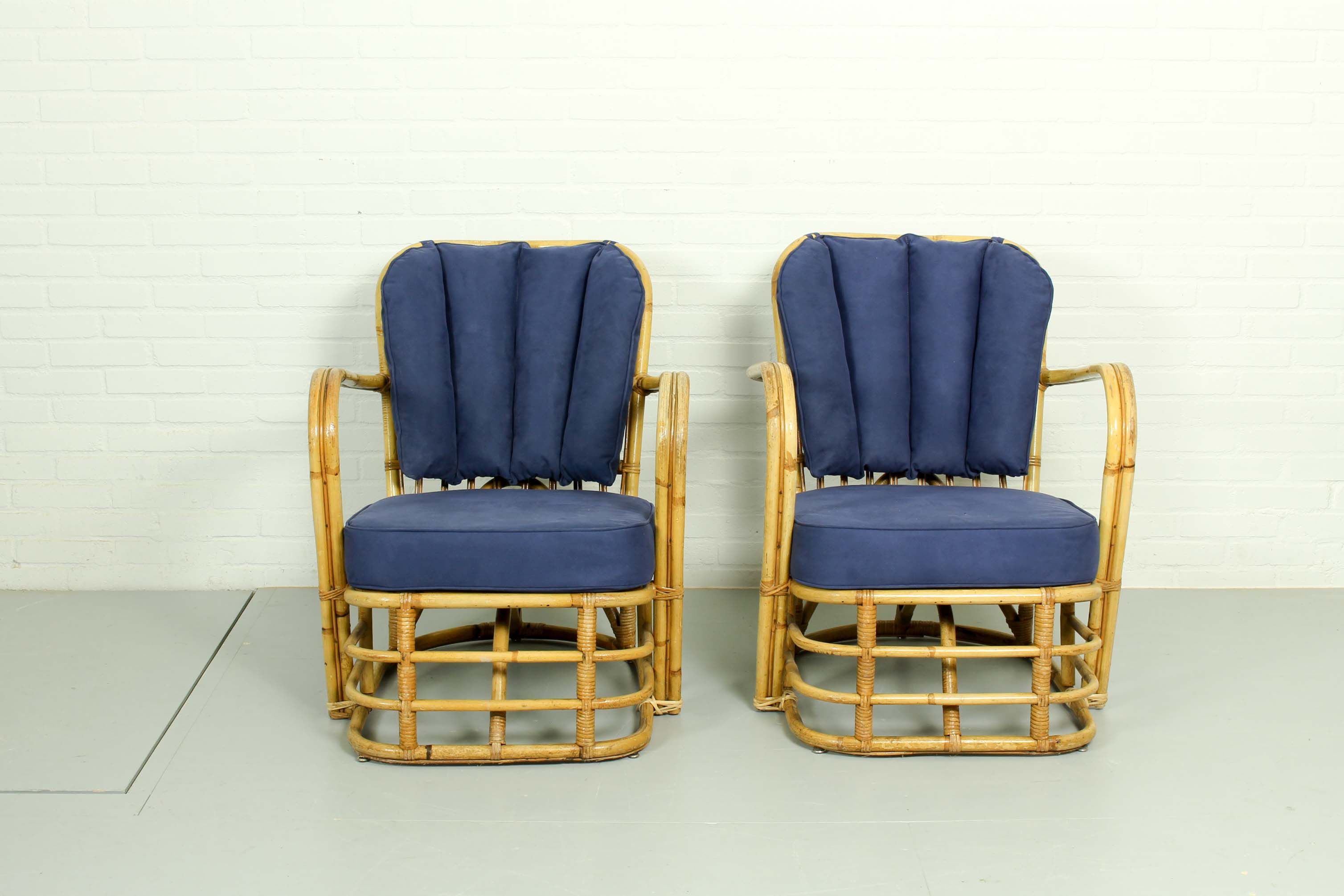 Rare Midcentury Rattan Living Room Set