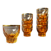 Set of 8 small rosaline glasses