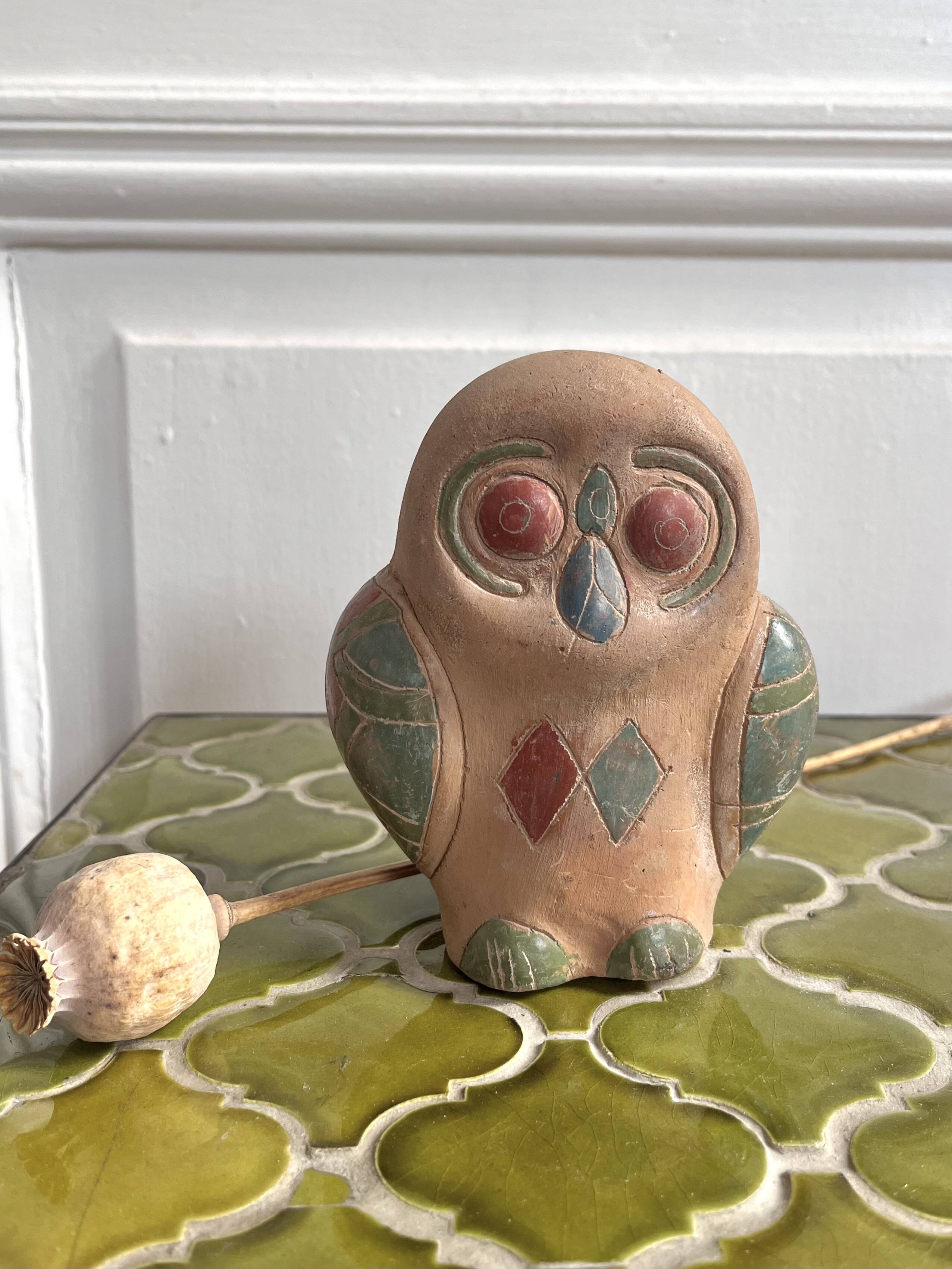 Chouette céramique vintage