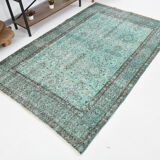 5x7 Handknotted Wool Floral Vintage Tapis Rugs 227x145Cm