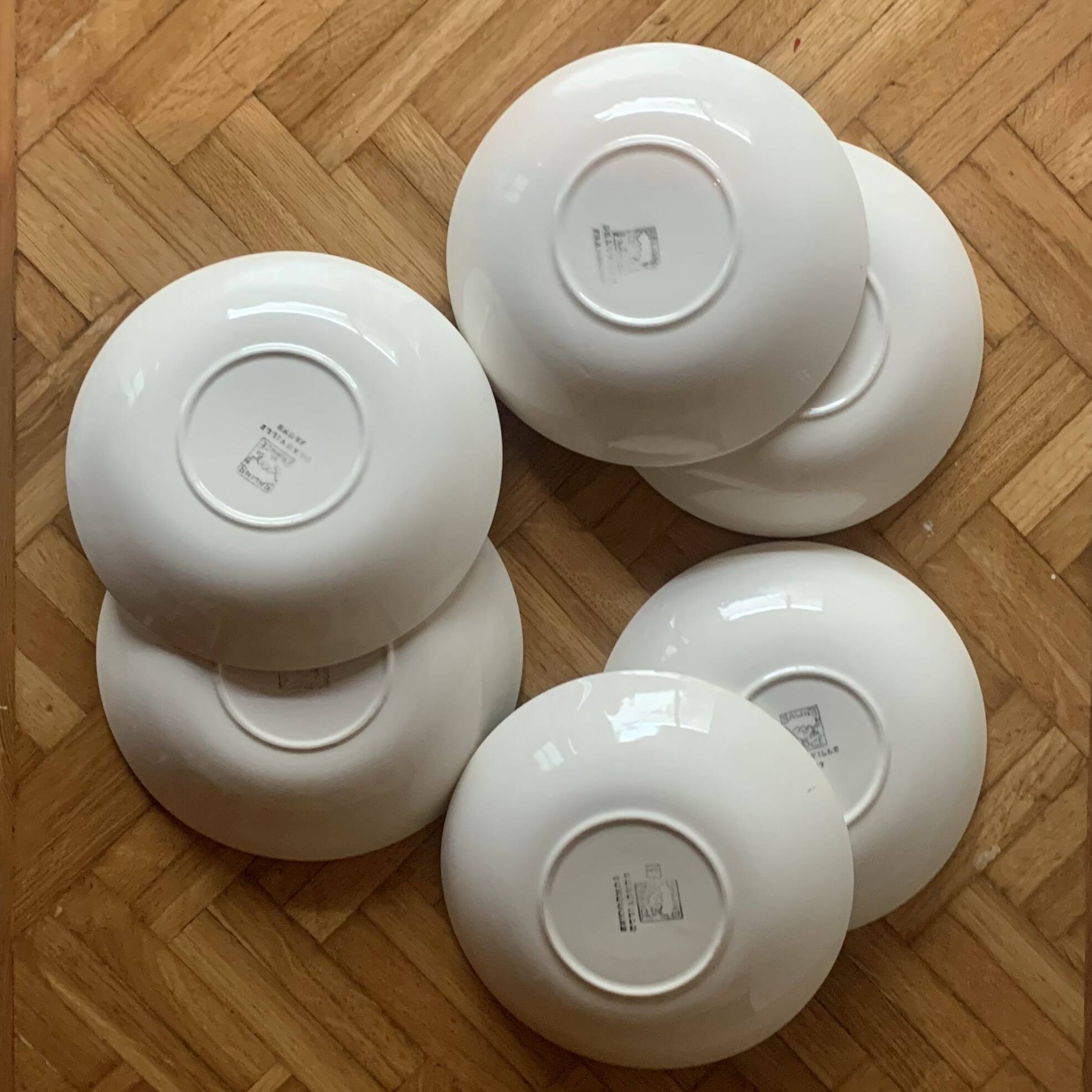 Set of 6 Salins soup plates - Deauville series - 1960