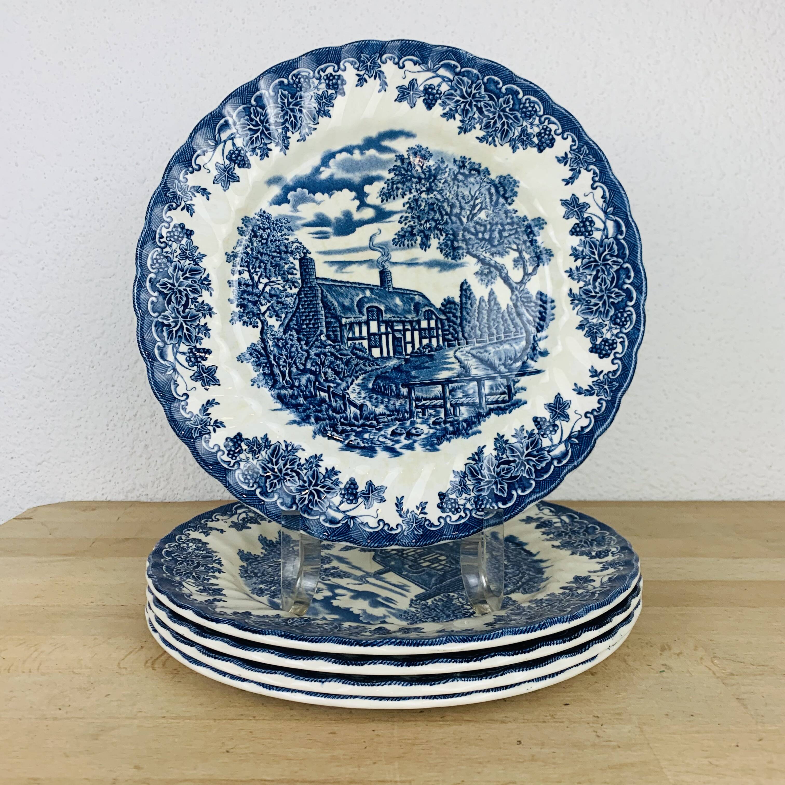 5 Myott The Brook English Ironstone Dinner Plates