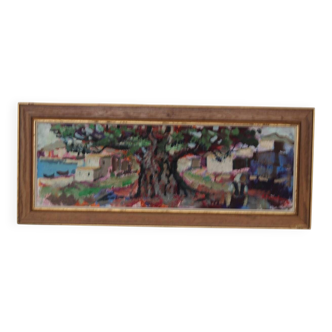 Swedish Oil on Canvas – “Obscured by a Tree” by Bertil Wahlberg