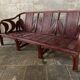 Pencil reed rattan bamboo coastal palm leaf bench sofa, Vivai del Sud 1970s
