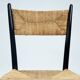 Chaises italiennes Chiavari en hêtre et paille noires, années 1950