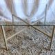Articulated coffee table gilded metal and glass – 60s/70s