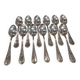 12 silver-plated metal teaspoons by silversmith Francois Frionnet Florian