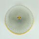 Vintage soelken ceiling lamp textured glass and gilt aluminum 1970s - 2 available