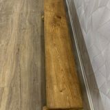 Solid oak bench stripped and revarnished