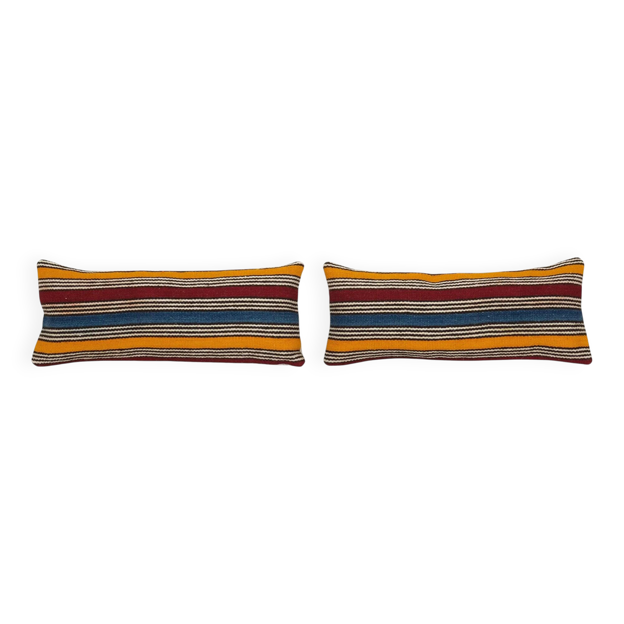Set of 2 vintage kilim cushion covers 51x20 cm