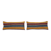 Set of 2 vintage kilim cushion covers 51x20 cm