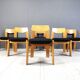 Vintage brutalist dining chairs, set of 6