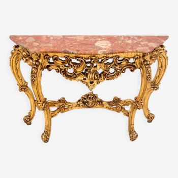 Console table with a marble top, France, circa 1940