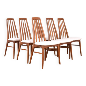 Mid-Century Teak Eva Chair by Niels Koefoed for Koefoeds Hornslet, 1960s, Set of 6