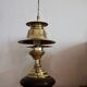 Lampe ancienne laiton bois 2 lumières
