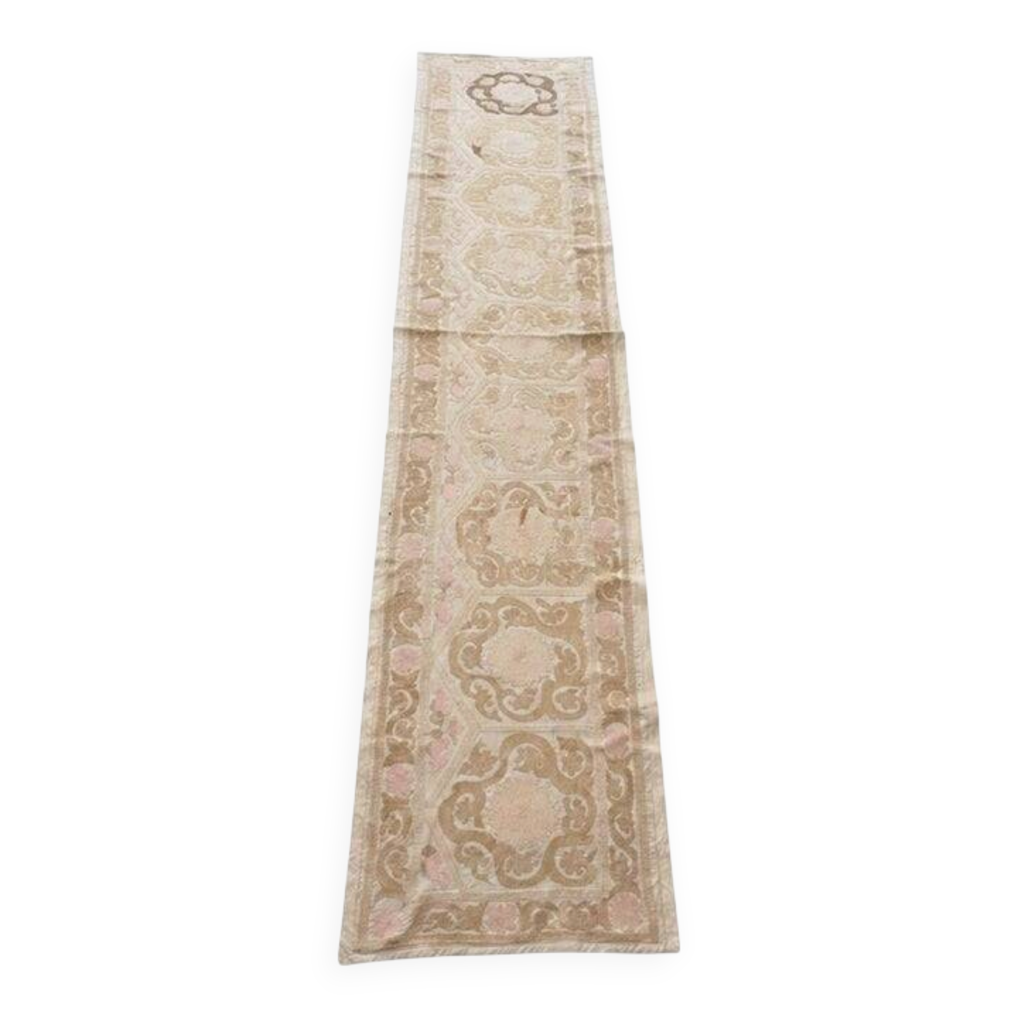 Vintage hand-embroidered tablecloth 77x360 cm