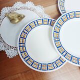 Set of 4 flat plates Badonviller, Robinson