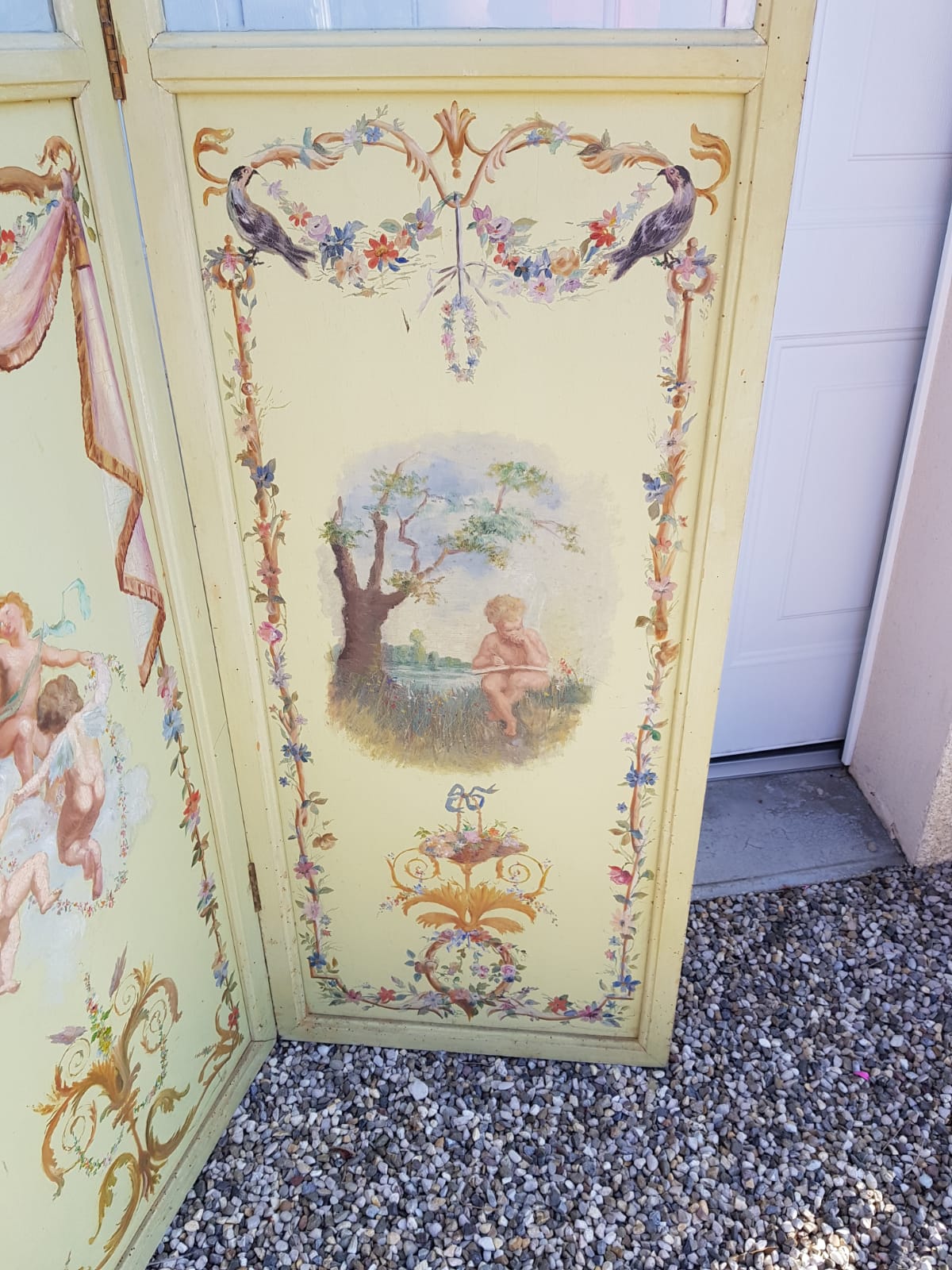 Patterned screen painted 1940/1950