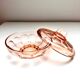 Set of two vintage pink glass boxes