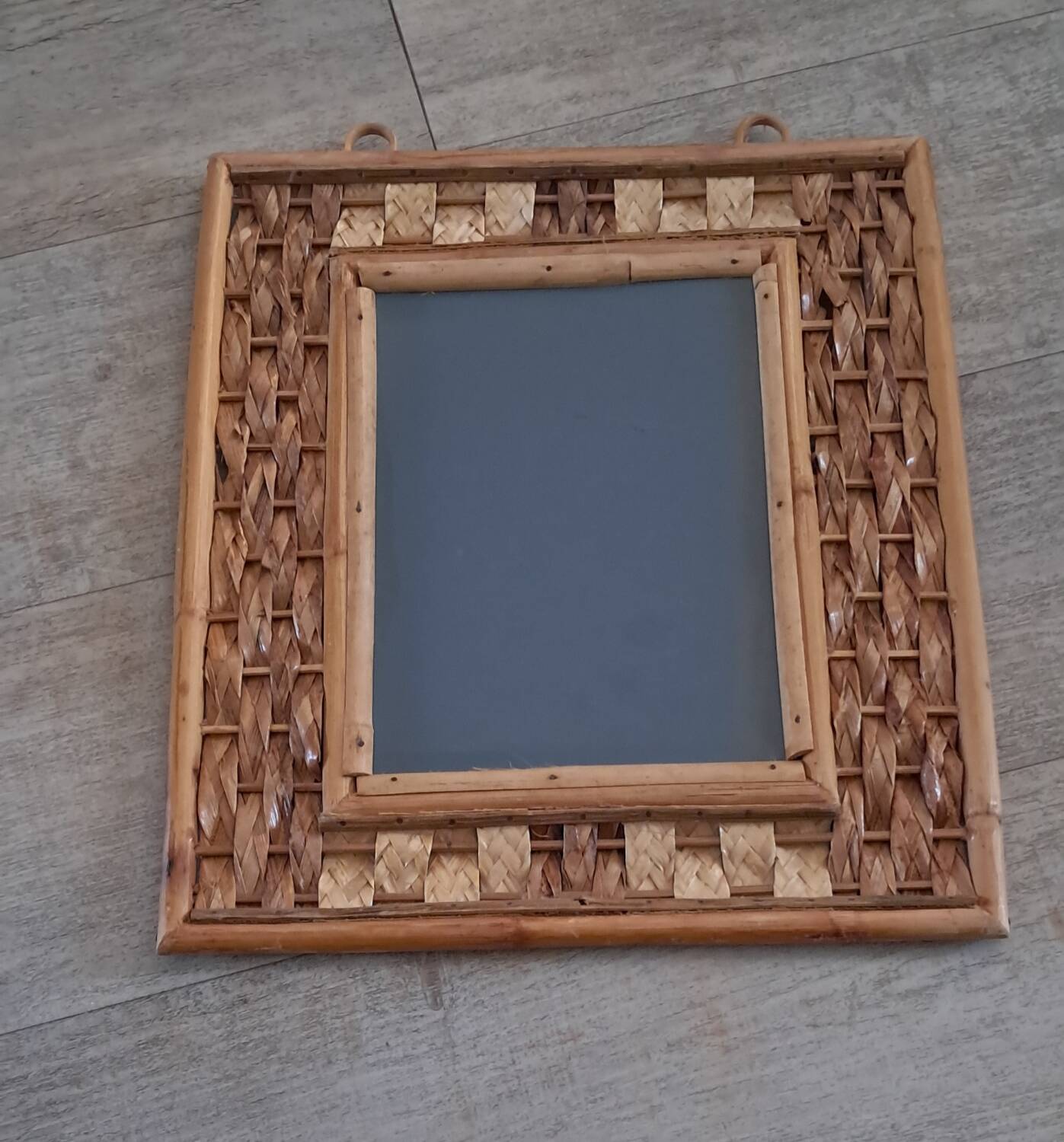 Rattan mirror