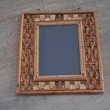 Miroir en rotin