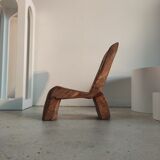 Armchair made of recycled solid teak