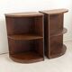 Pair of vintage 1950s corner side tables.