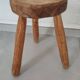 Tabouret tripode en bois clair