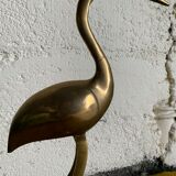 Pink flamingo in brass