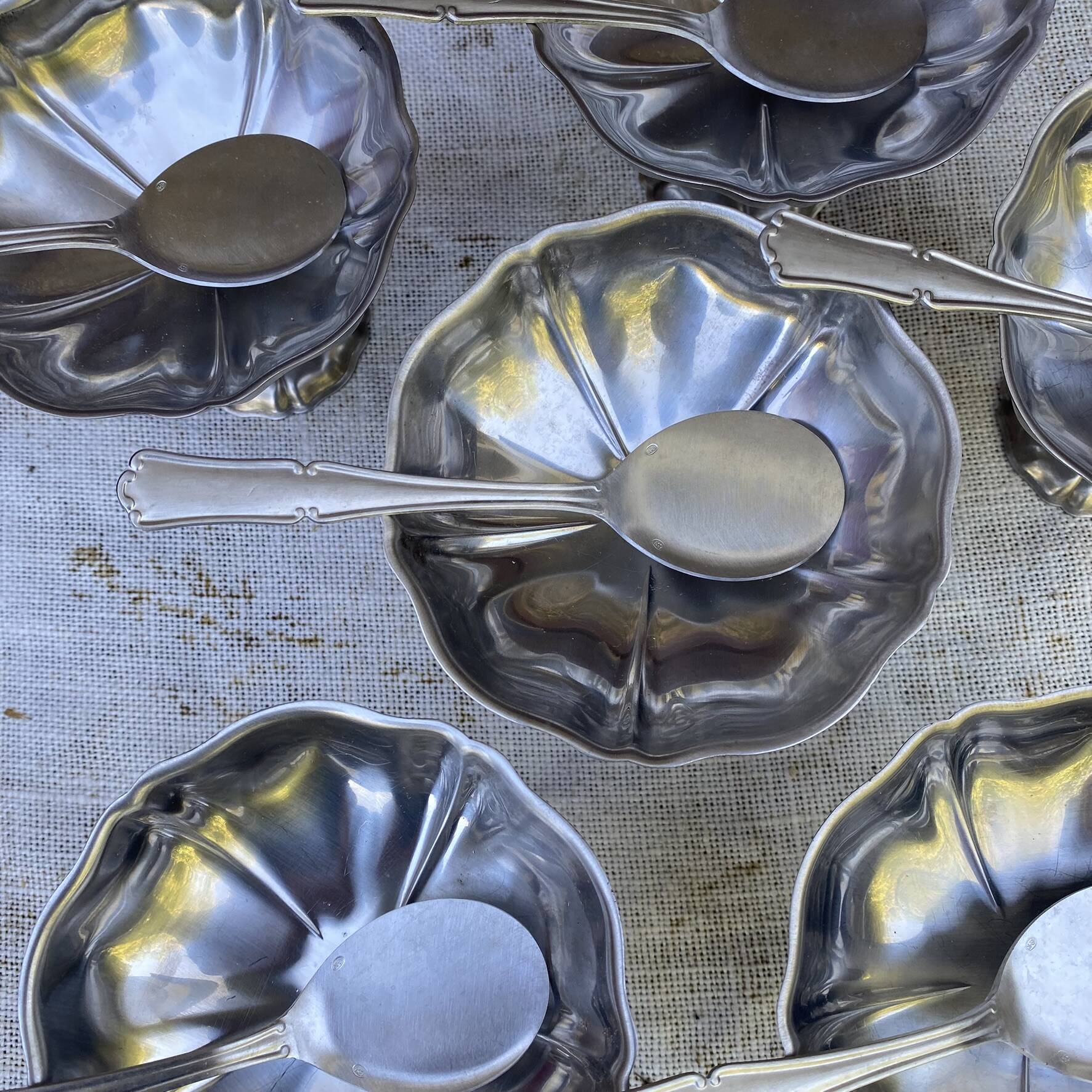 Coupes à glaces en inox mat Jean Couzon