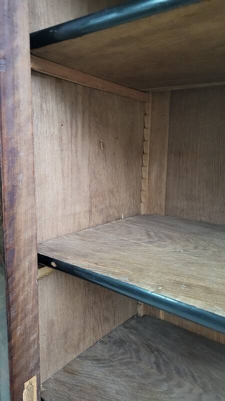 19th Century Walnut Library Display Cabinet with 1 Door