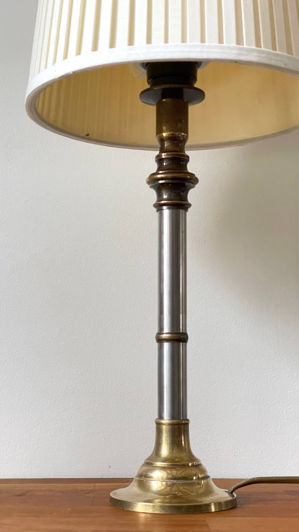 70s Steel and Brass LAMP