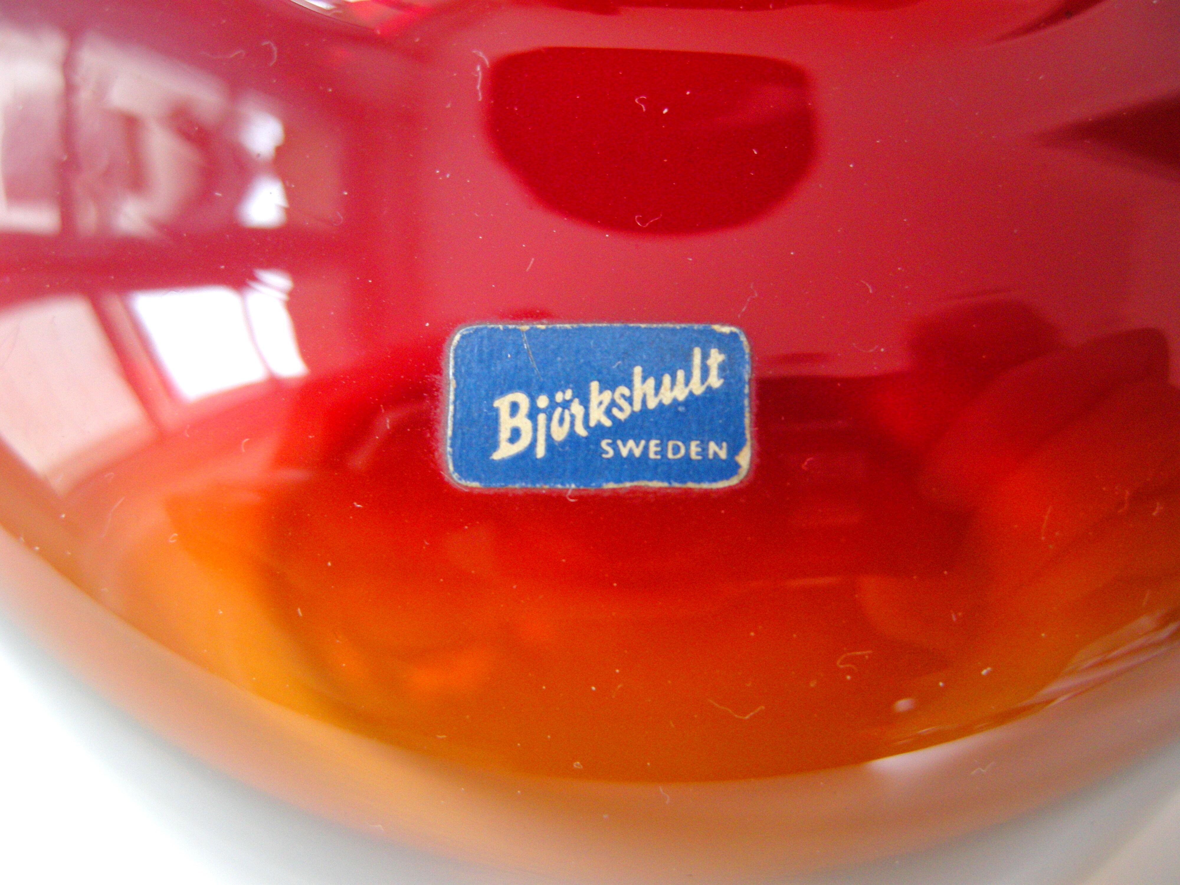 Vase Bjurkshult Suede vintage 1960