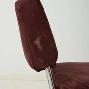 Pair of chrome and velvet chairs, Roche Bobois, 1970s