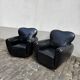 2 art deco fauteuils in skai leather