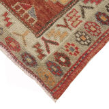 Handmade one-of-a-kind oriental beige runner rug 87 cm x 360 cm