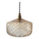 Vintage amber glass pendant light