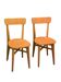 Pair of caramel bistro chairs 1950