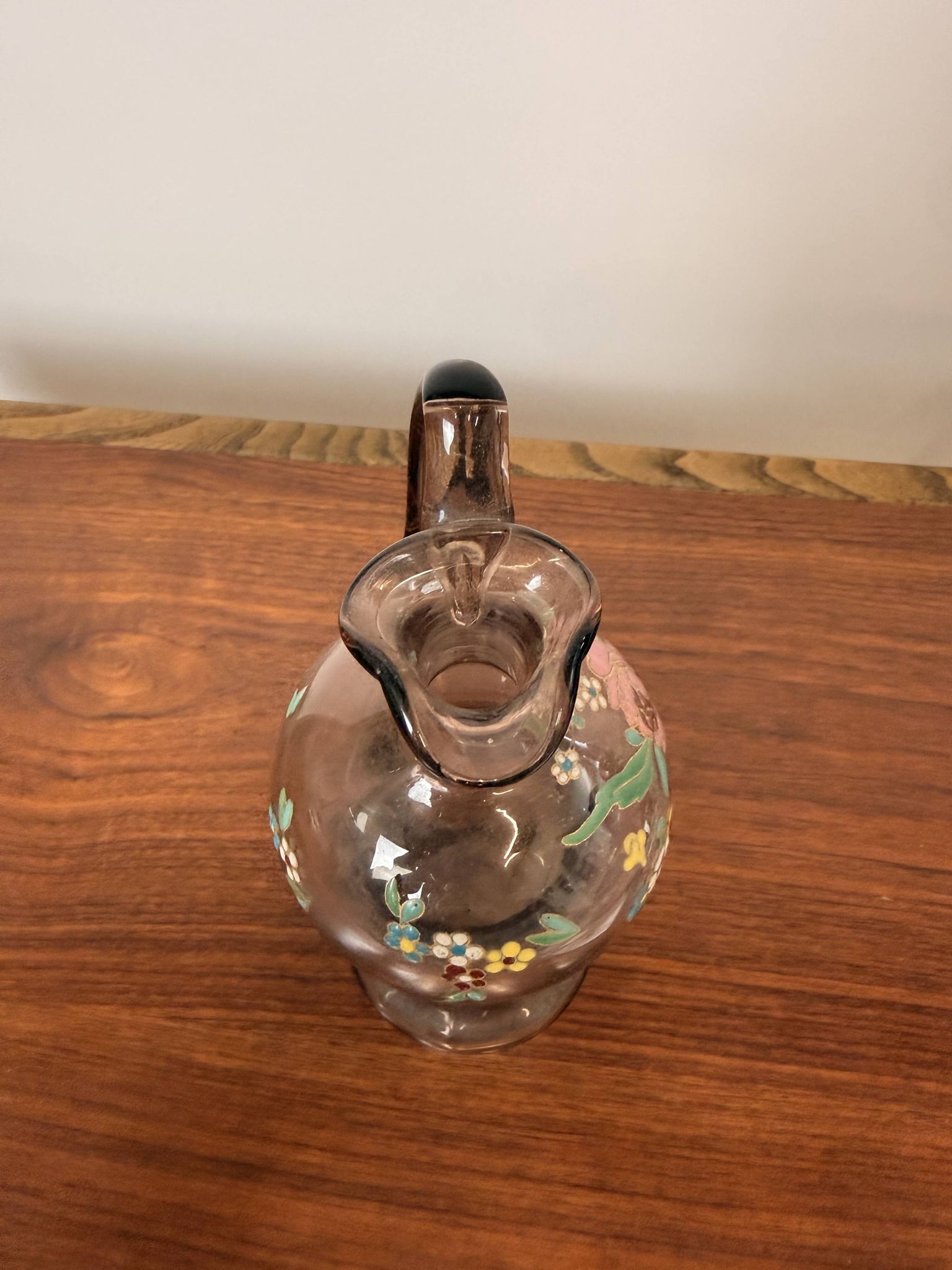 Old Legras jug – Enamelled glass – Art Nouveau