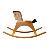 Mid-century wooden rocking horse, 1960s