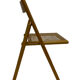Set of four vintage folding chairs with webbing and wood 1970s