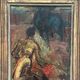 Original Swedish Oil on Panel – "The Bullfight" by Owe Wessbohn – Dated 1953 – Framed Period Piece – 59 × 51 cm
