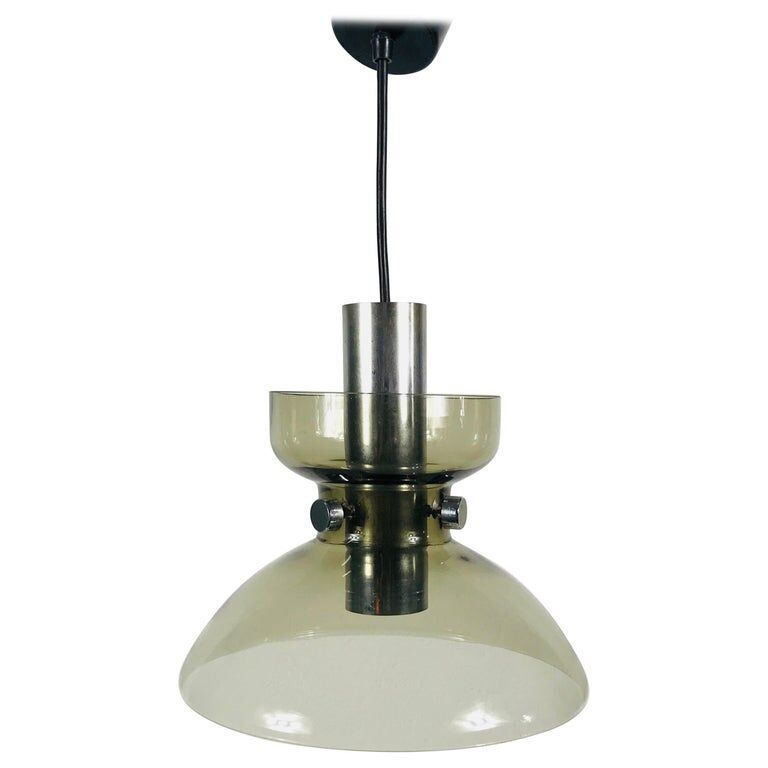 Suspension lamp made of rare glass from Limburg, 1970s