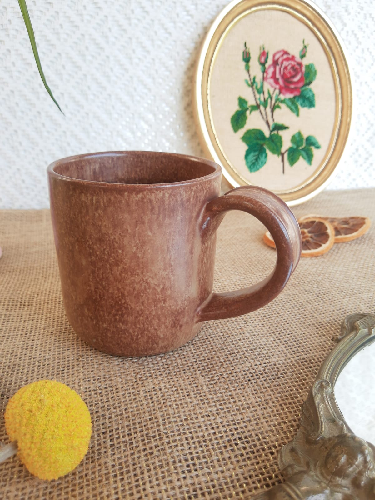 Vintage stoneware cup mug