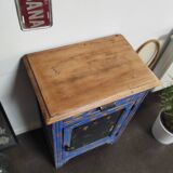 Vintage Jam Cupboard / Small Blue Workshop Cabinet