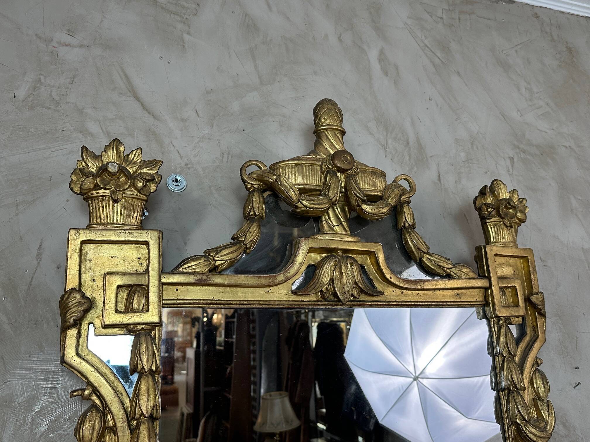 18th century giltwood mirror