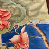 Watercolor with vintage bouquet